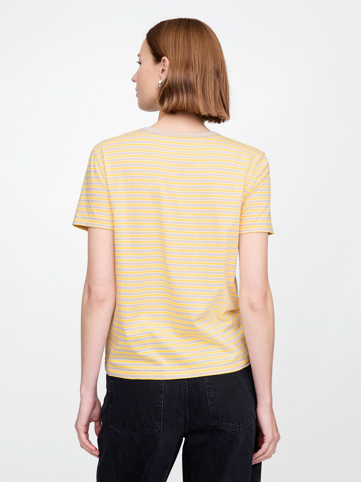Organic Cotton VintageSoft T-Shirt - Yellow stripe