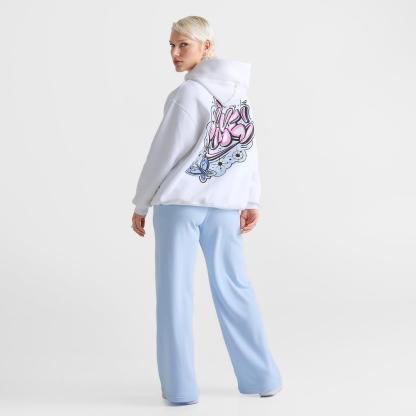 Women's Nike Sportswear Phoenix Fleece Airbrushed Oversized Pullover Hoodie - White/Lapis