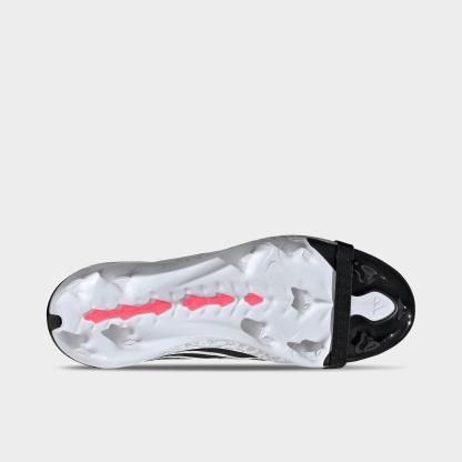Big Kids' adidas Predator League Fold-Over Tongue Firm Ground Soccer Cleats - Cloud White/Solar Turbo/Core Black - Bottom view