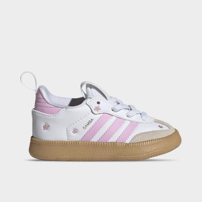 Girls' Toddler adidas Originals Samba Quickon Casual Shoes - Cloud White/Bliss Lilac/Alumina - view 1