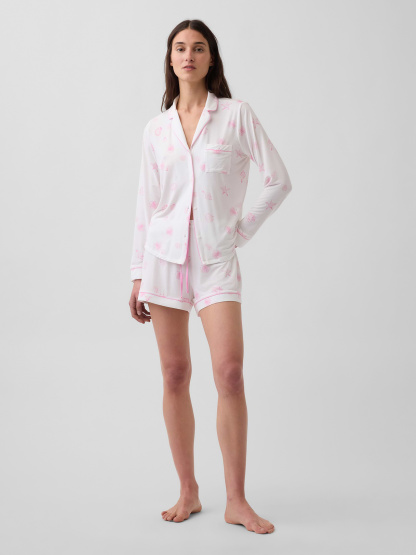 SoftMade Modal PJ Top - Sea shell pink print