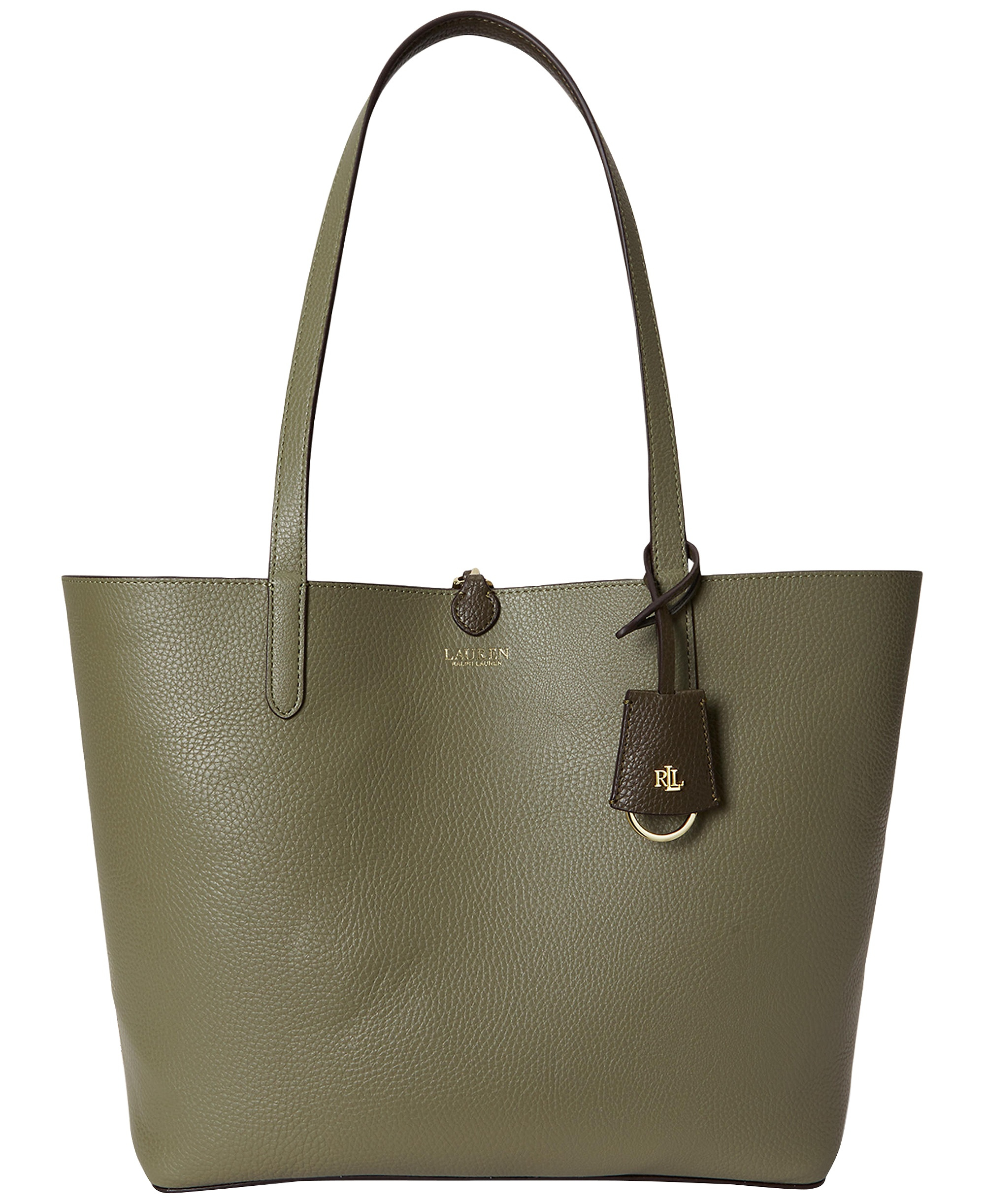 Lauren Ralph Lauren Faux-Leather Reversible Extra Large Tote Handbag - Botanic Green/Sage Green