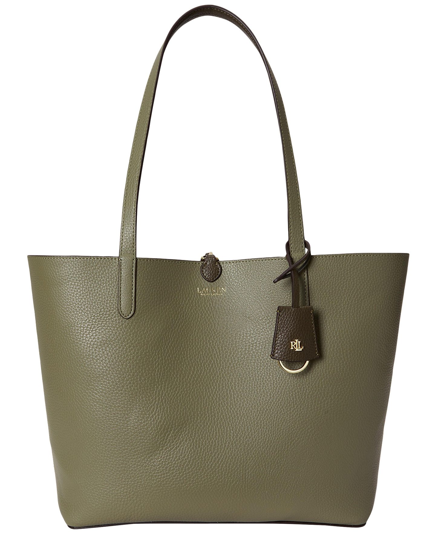 Lauren Ralph Lauren Faux-Leather Reversible Extra Large Tote Handbag - Botanic Green/Sage Green
