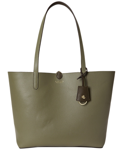 Lauren Ralph Lauren Faux-Leather Reversible Extra Large Tote Handbag - Botanic Green/Sage Green