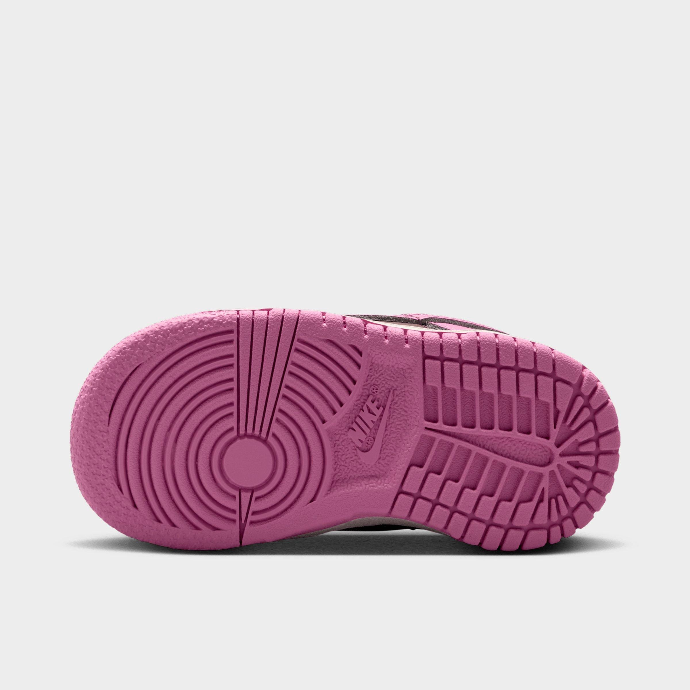Kids' Toddler Nithtke Dunk Low Casual Shoes - Tattoo/Pale Ivory/Light Magenta - Bottom view