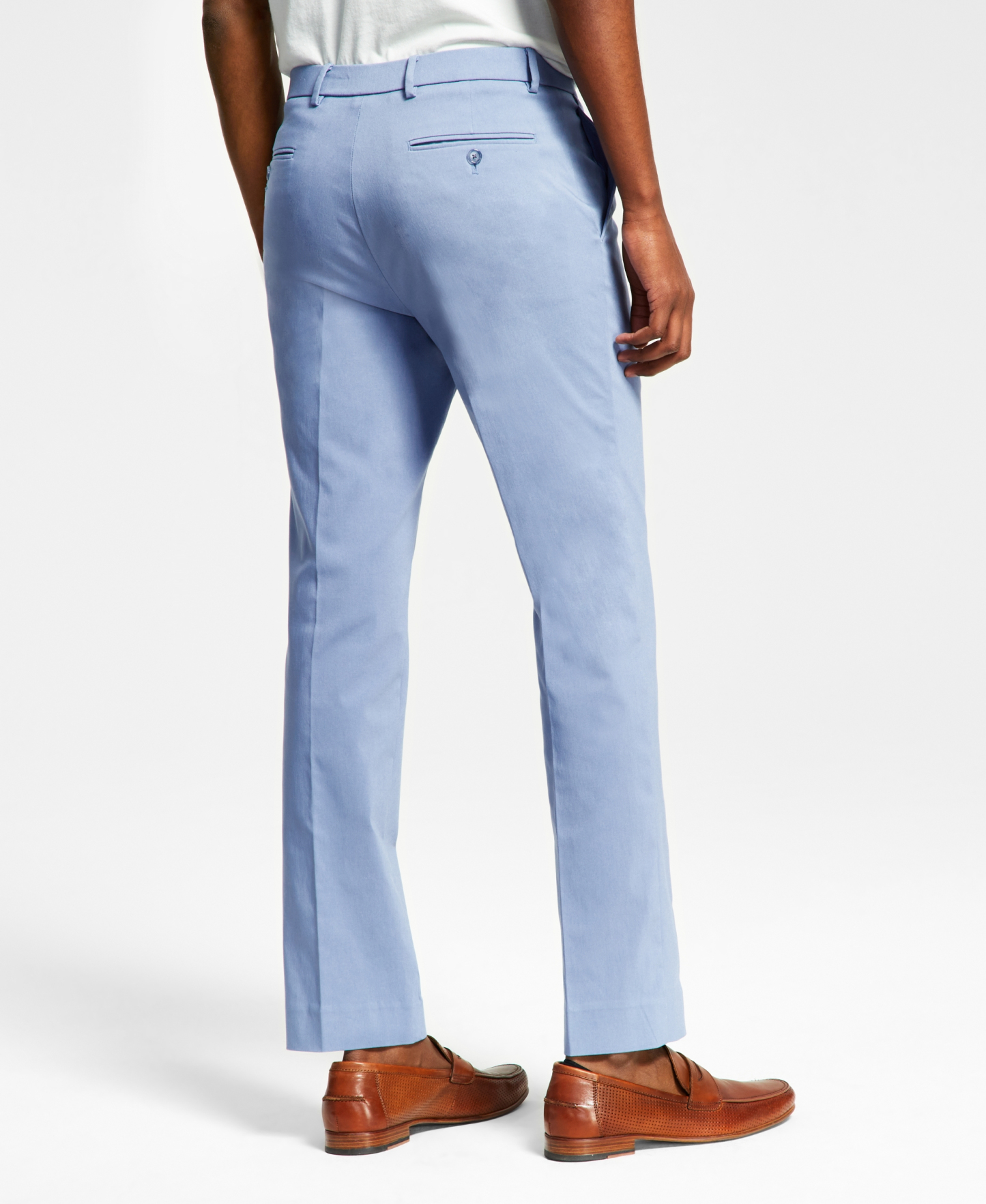 Tommy Hilfiger Men's Modern-Fit TH Flex Stretch Solid Performance Pants - Light Blue