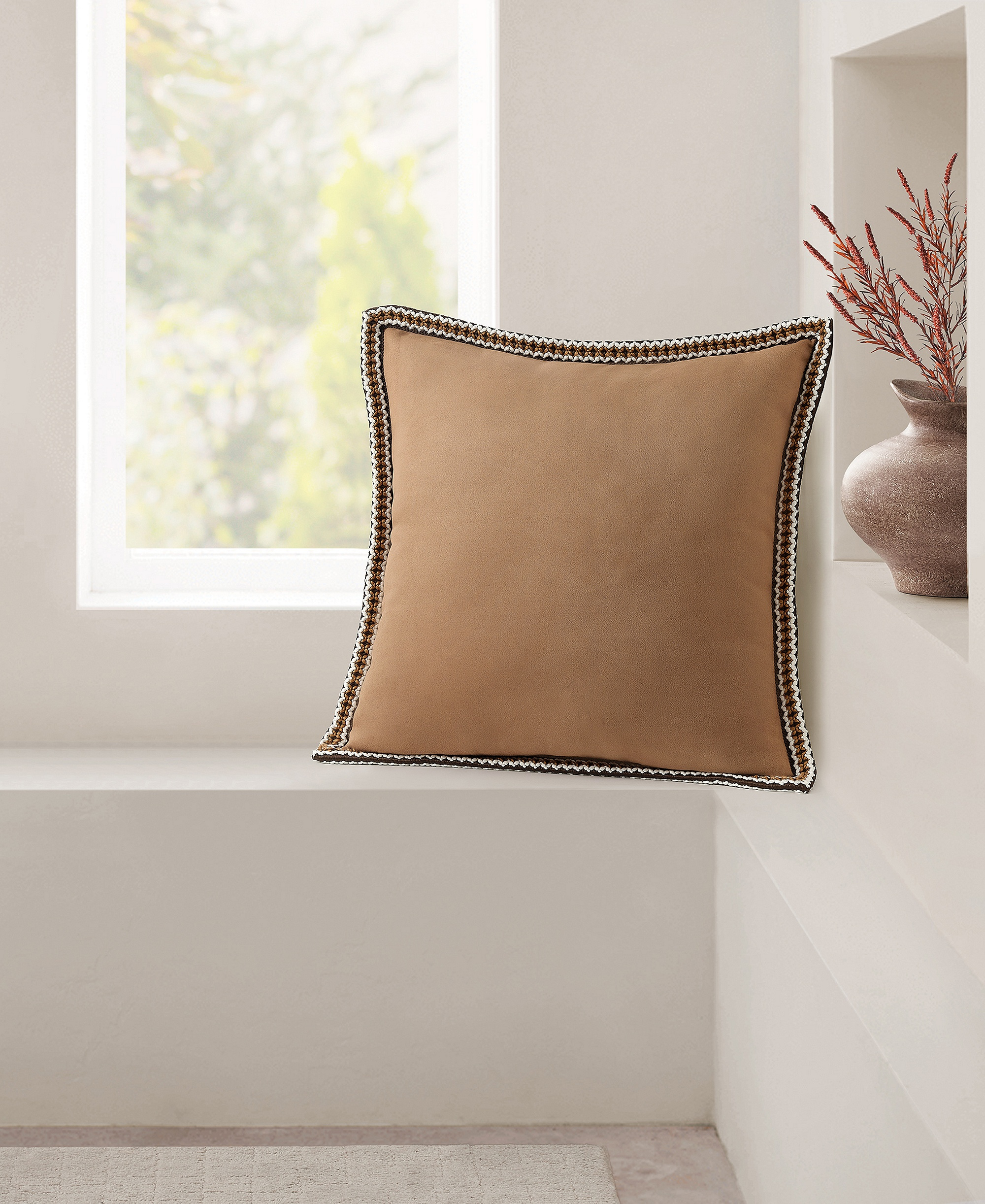 Kirkwood UGG Braid Decorative Pillow, 20" x 20" - Chai Spice