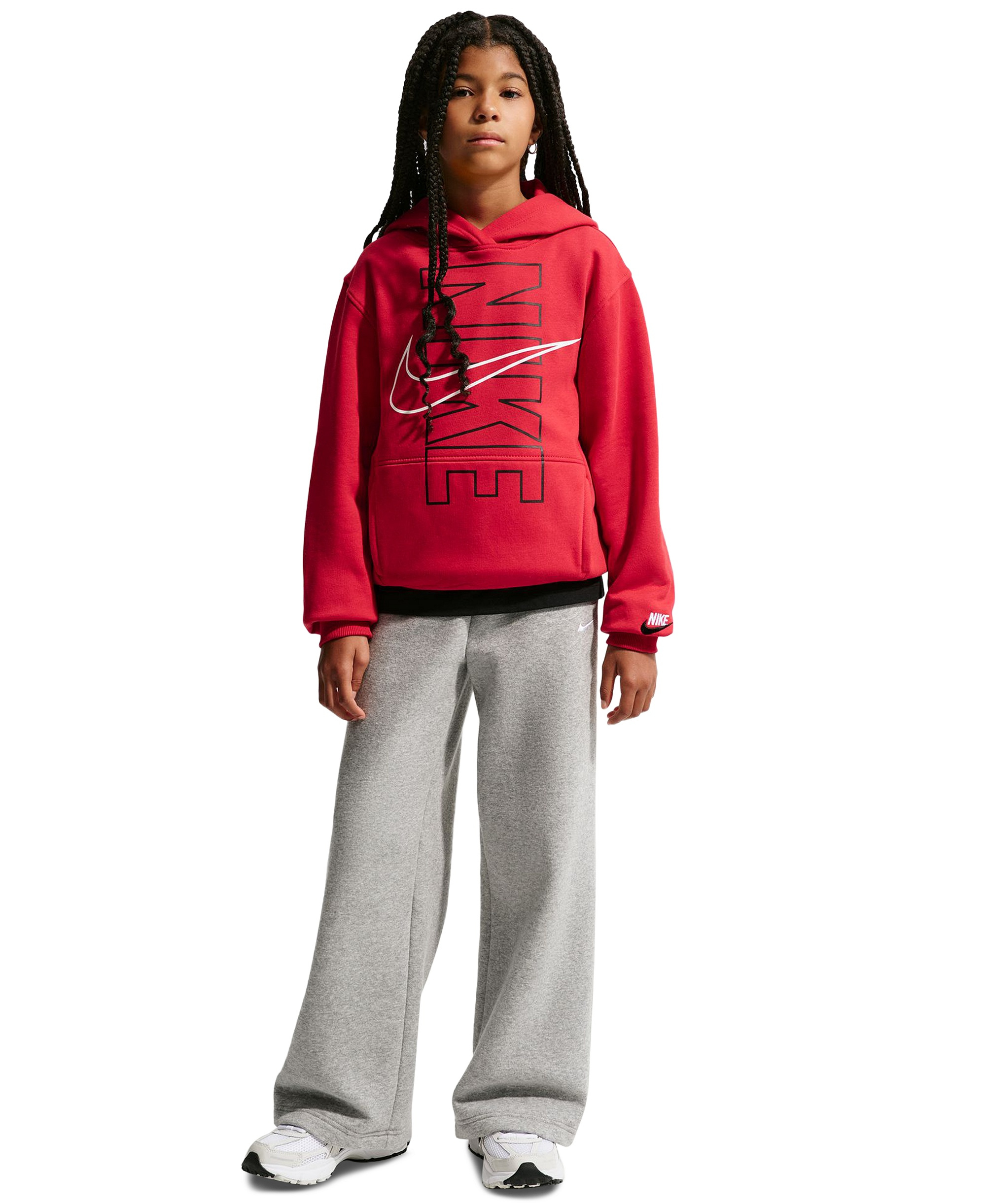 Nike Boys' 8-20 Sportswear Club Fleece Long-Sleeve Hoodie - Gym Red