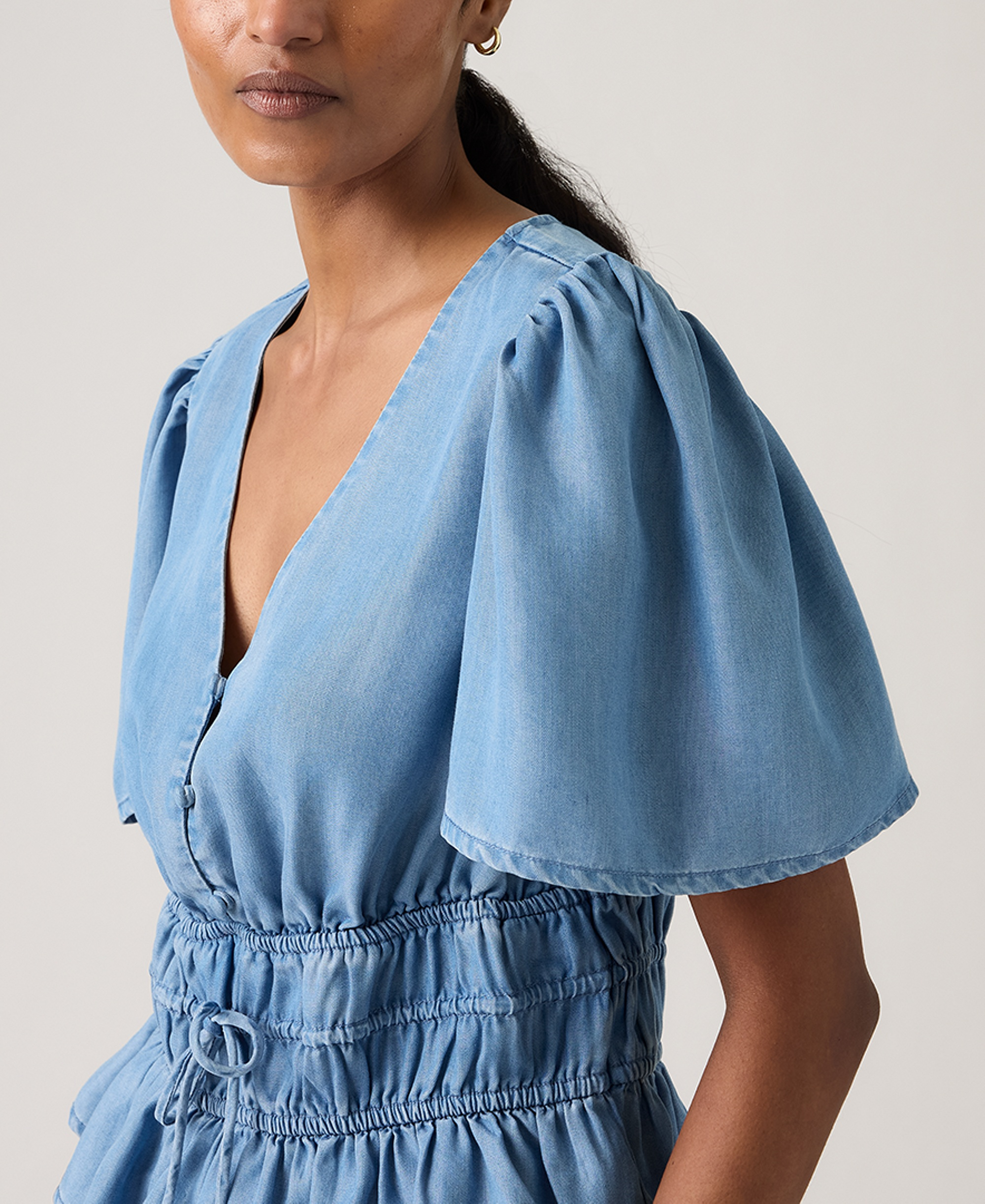 Levi's Women's V-Neck Ryan Short-Sleeve Crepe Blouse - Recharged Vibe