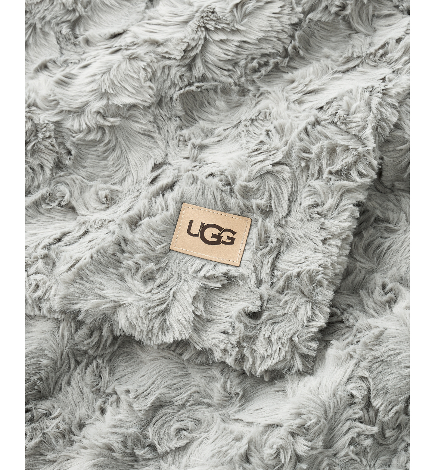 UGG® Adalee Faux Fur Throw, 50" x 70" - Seal Grey