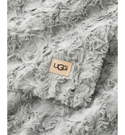 UGG® Adalee Faux Fur Throw, 50" x 70" - Seal Grey