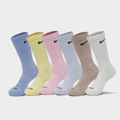 Nike Everyday Plus Cushioned Crew Training Socks (6-Pack) - Cobalt Bliss/Citron