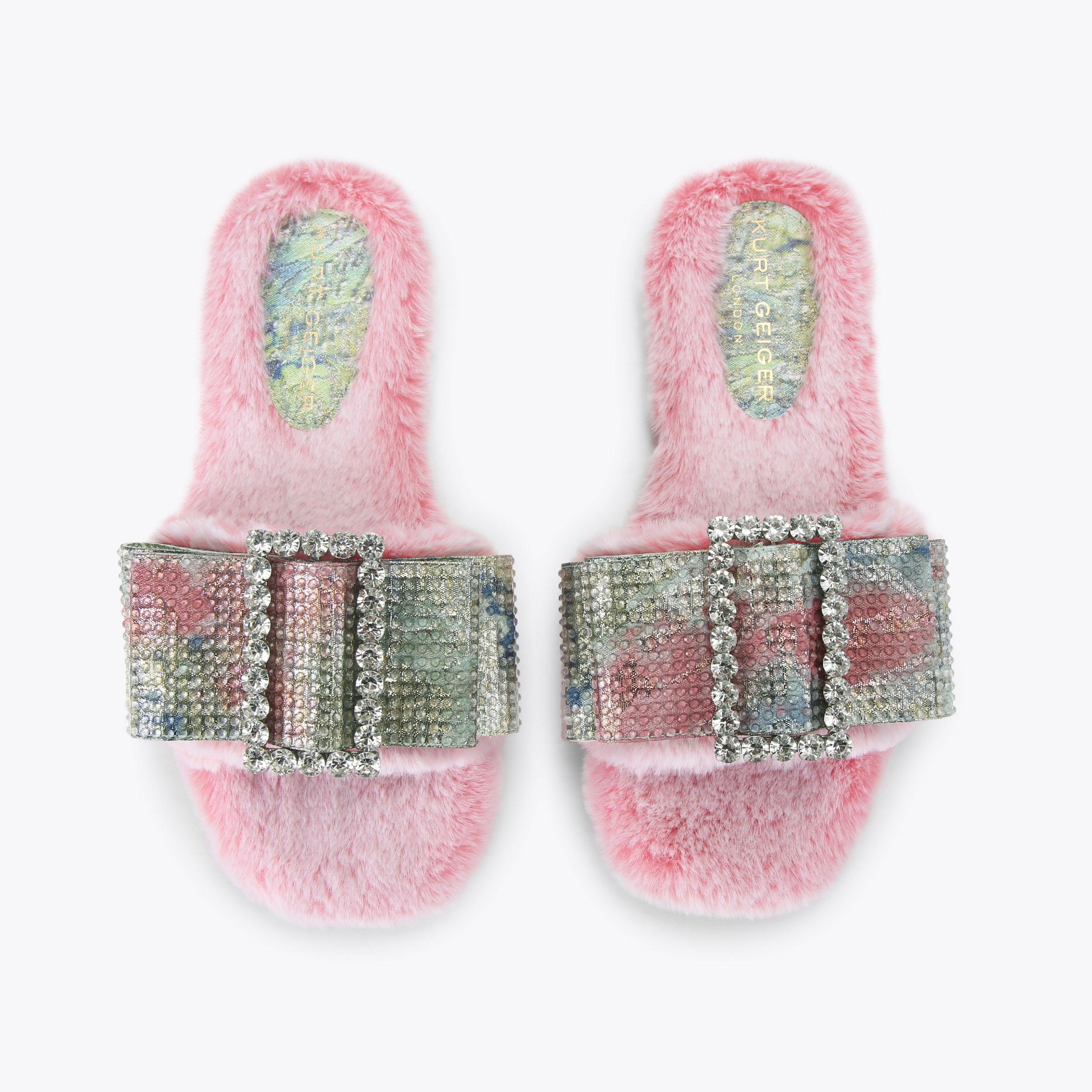 Kurt Geiger London Cosy Bow Slide - Pink - view 3