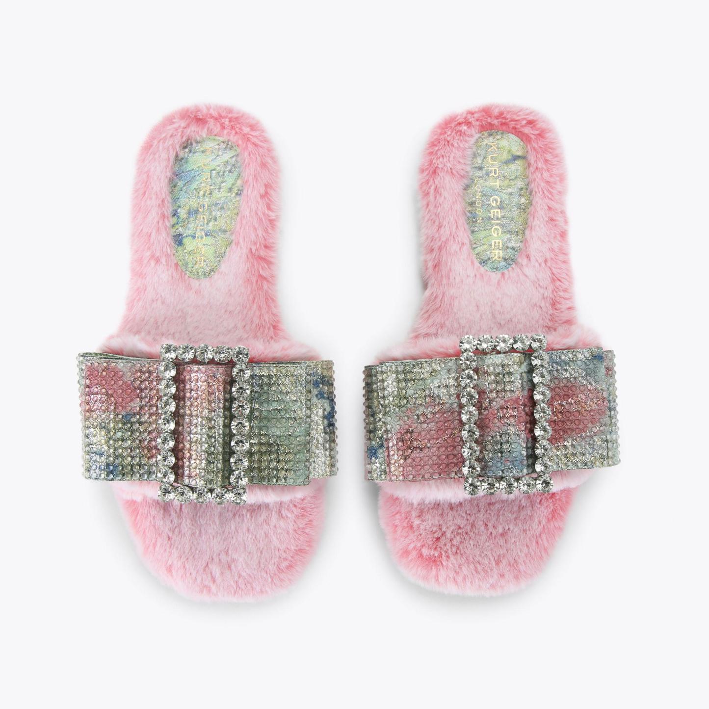 Kurt Geiger London Cosy Bow Slide - Pink - view 3