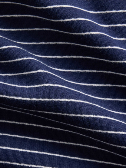 Modern Crewneck T-Shirt - Navy blue stripe