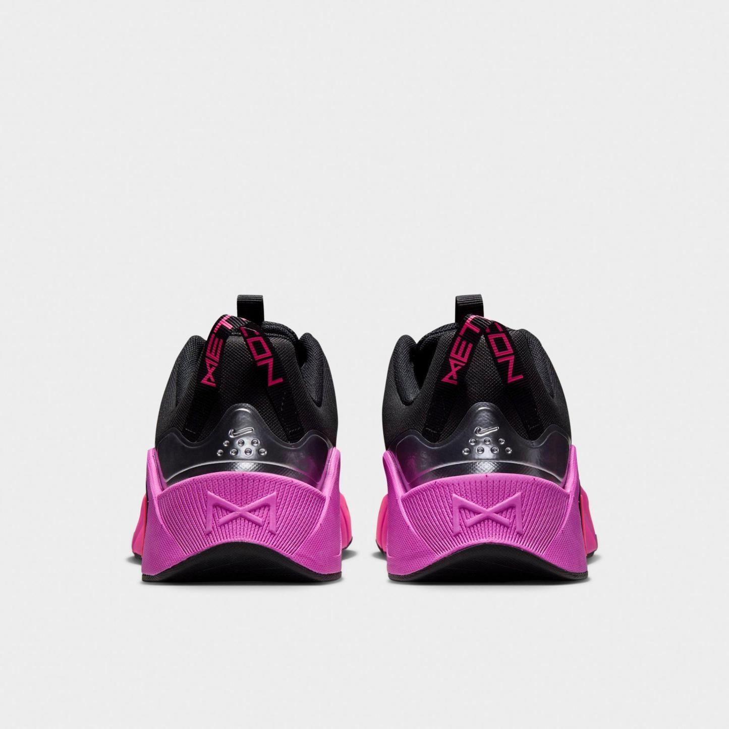 Women’s Nithtke Free Metcon 7 Training Shoes - Part 1 - Black/Hyper Pink/Metallic Cool Grey/Fuchsia Blast - Back view