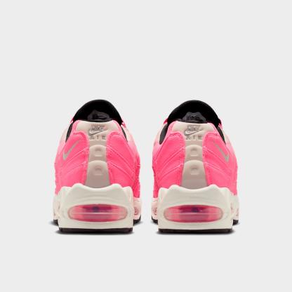 Women's Nithtke Air Max 95 Big Bubble Casual Shoes - Part 2 - Pink Glow/Off Noir/Pearl Pink/Metallic Silver - Back view
