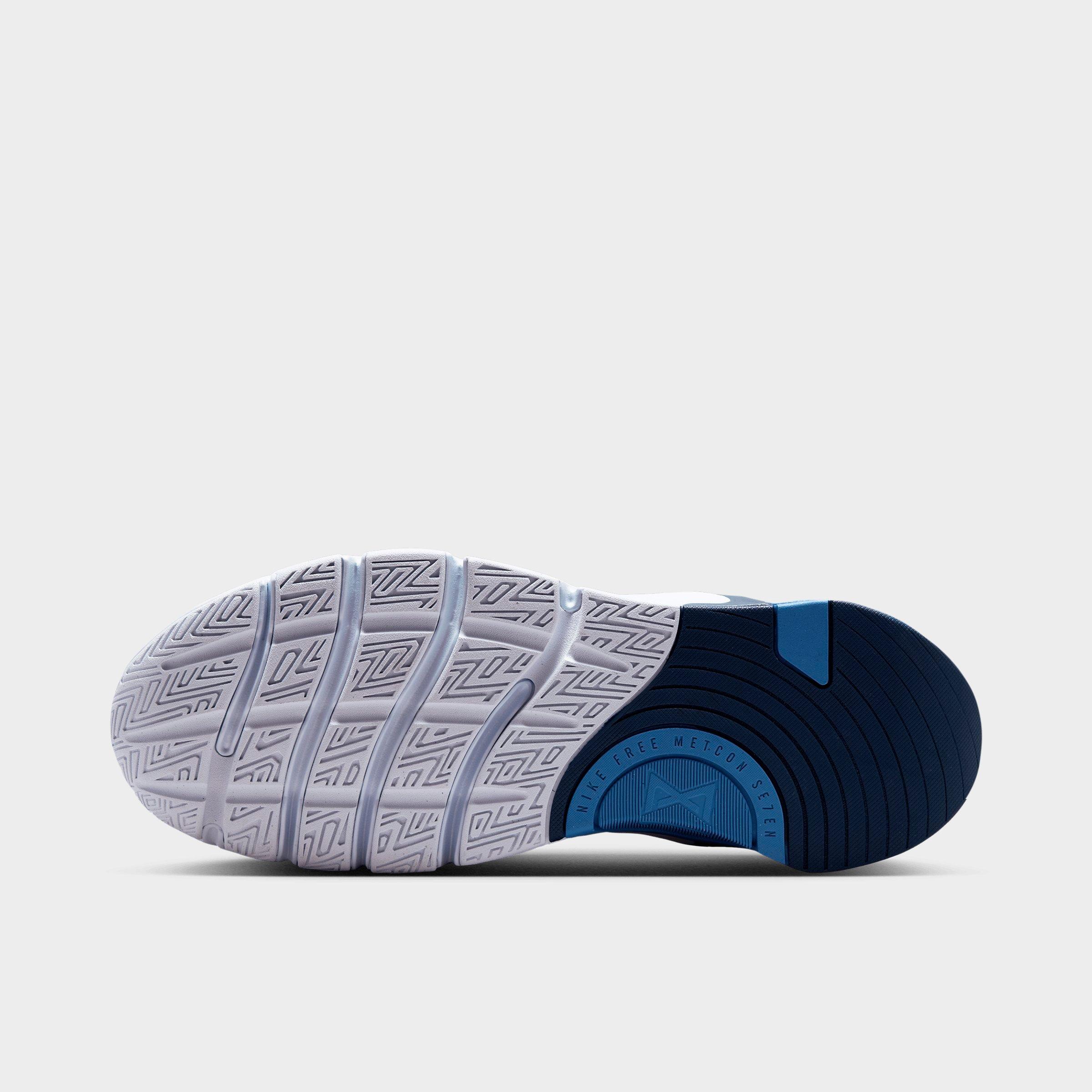 Men's Nithtke Free Metcon 7 Training Shoes - Indigo Storm/Thunder Blue/Football Grey - Bottom view