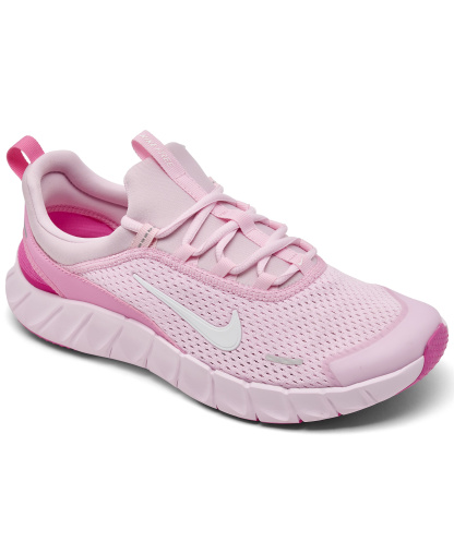 Nike Big Kids Free Ride Running Sneakers from Finish Line - Pink Rise, Playful Pink