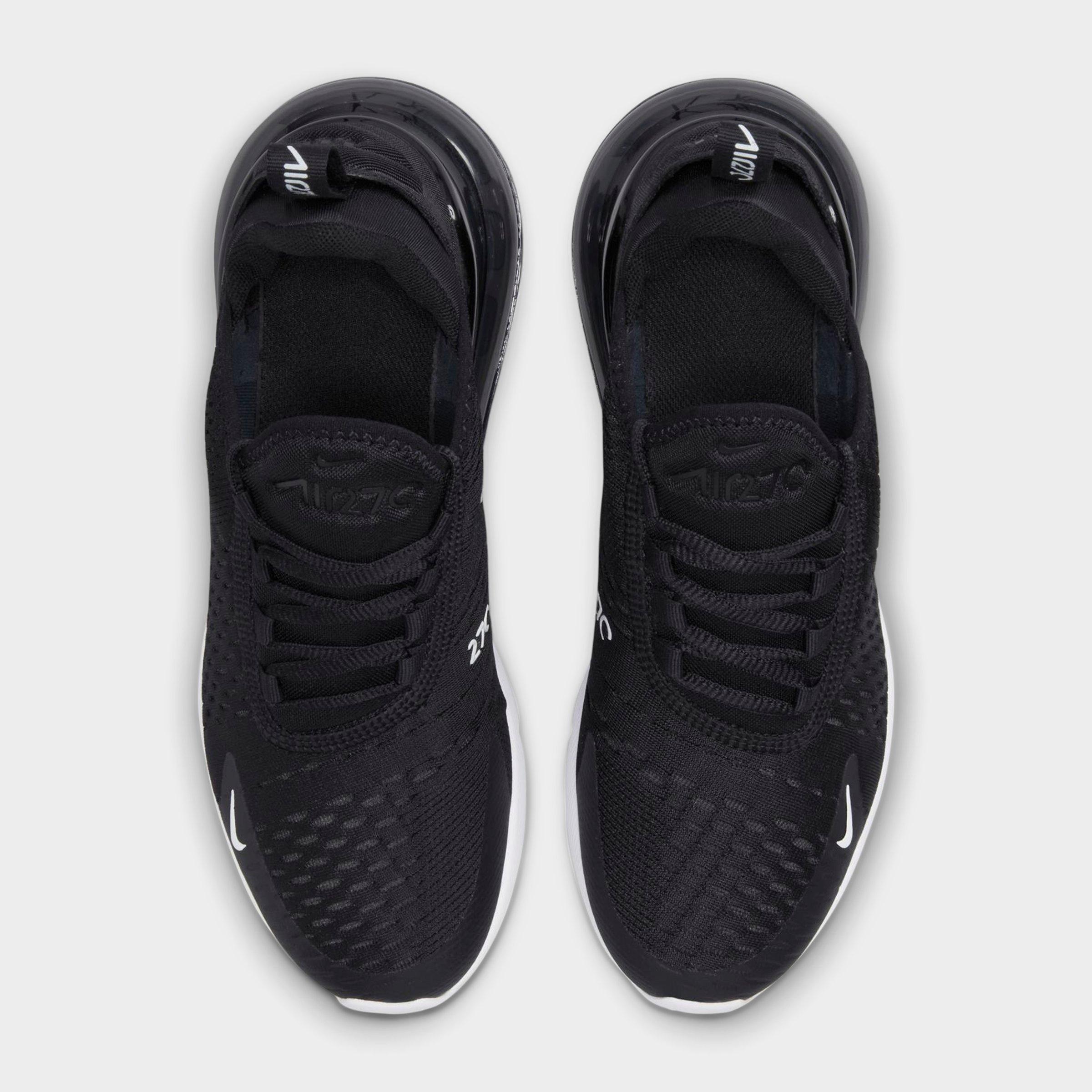 Big Kids' Nithtke Air Max 270 Casual Shoes - Black/Anthracite/White - Top view