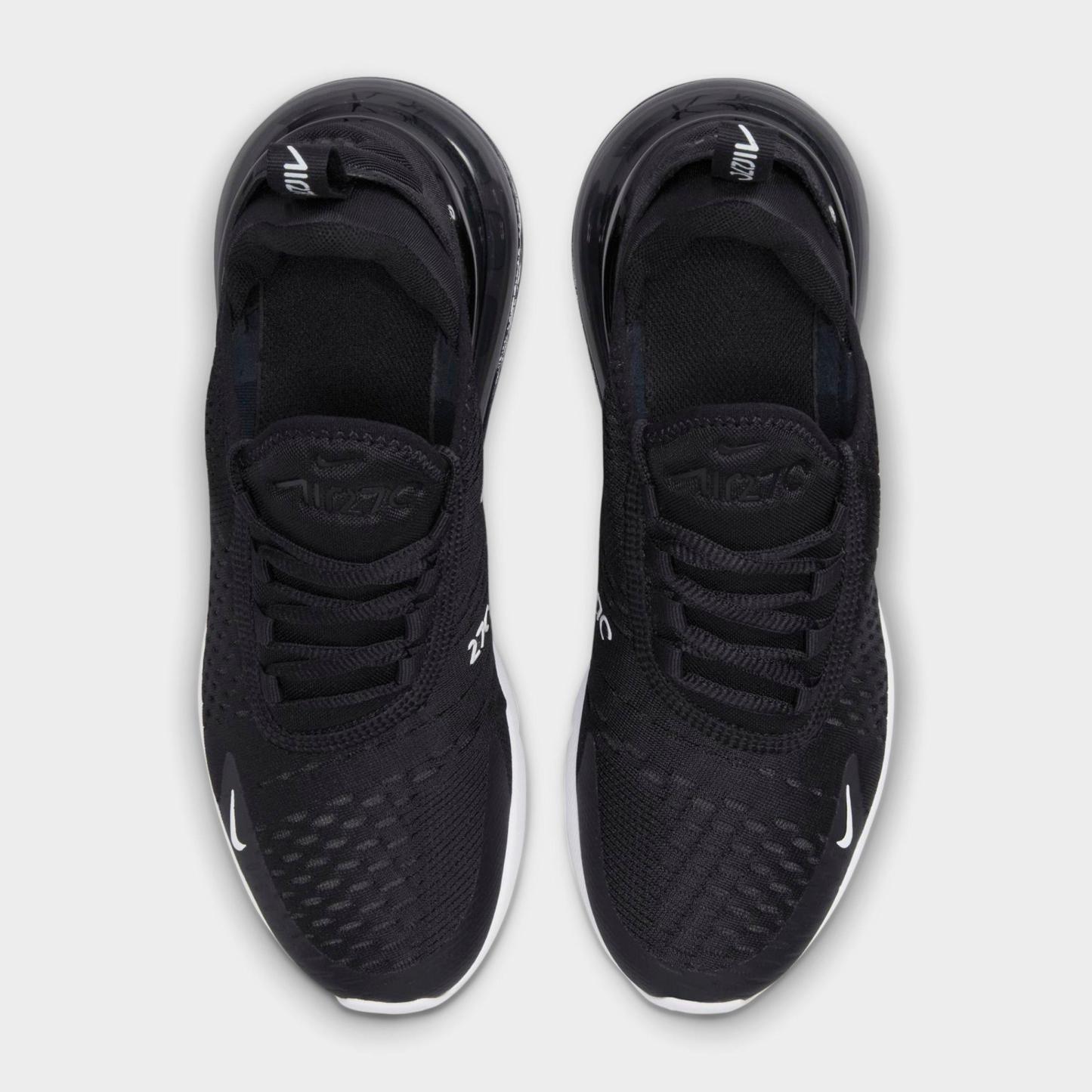 Big Kids' Nithtke Air Max 270 Casual Shoes - Black/Anthracite/White - Top view