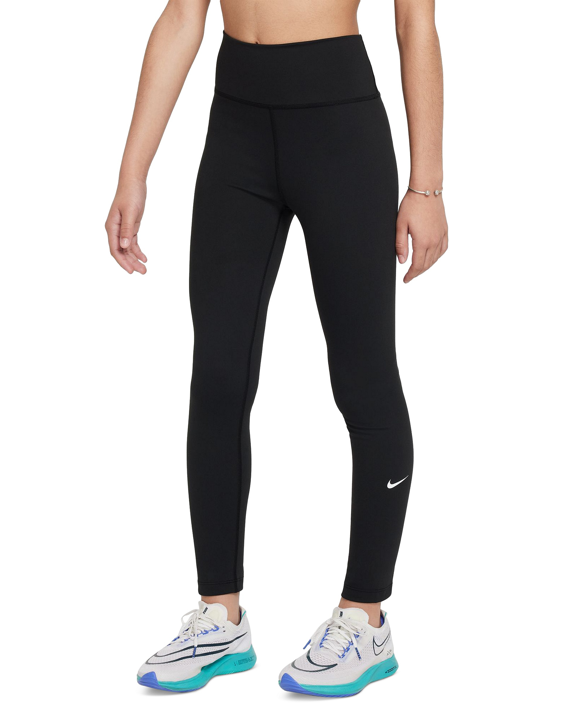 Nike Girls' 7-16 One Dri-FIT High-Waisted Leggings - Black