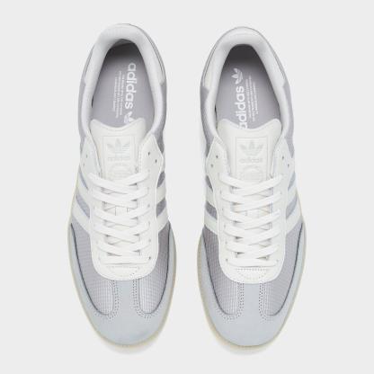 Men's adidas Originals Samba OG Nylon Casual Shoes - Grey/Chalk/White - Top view