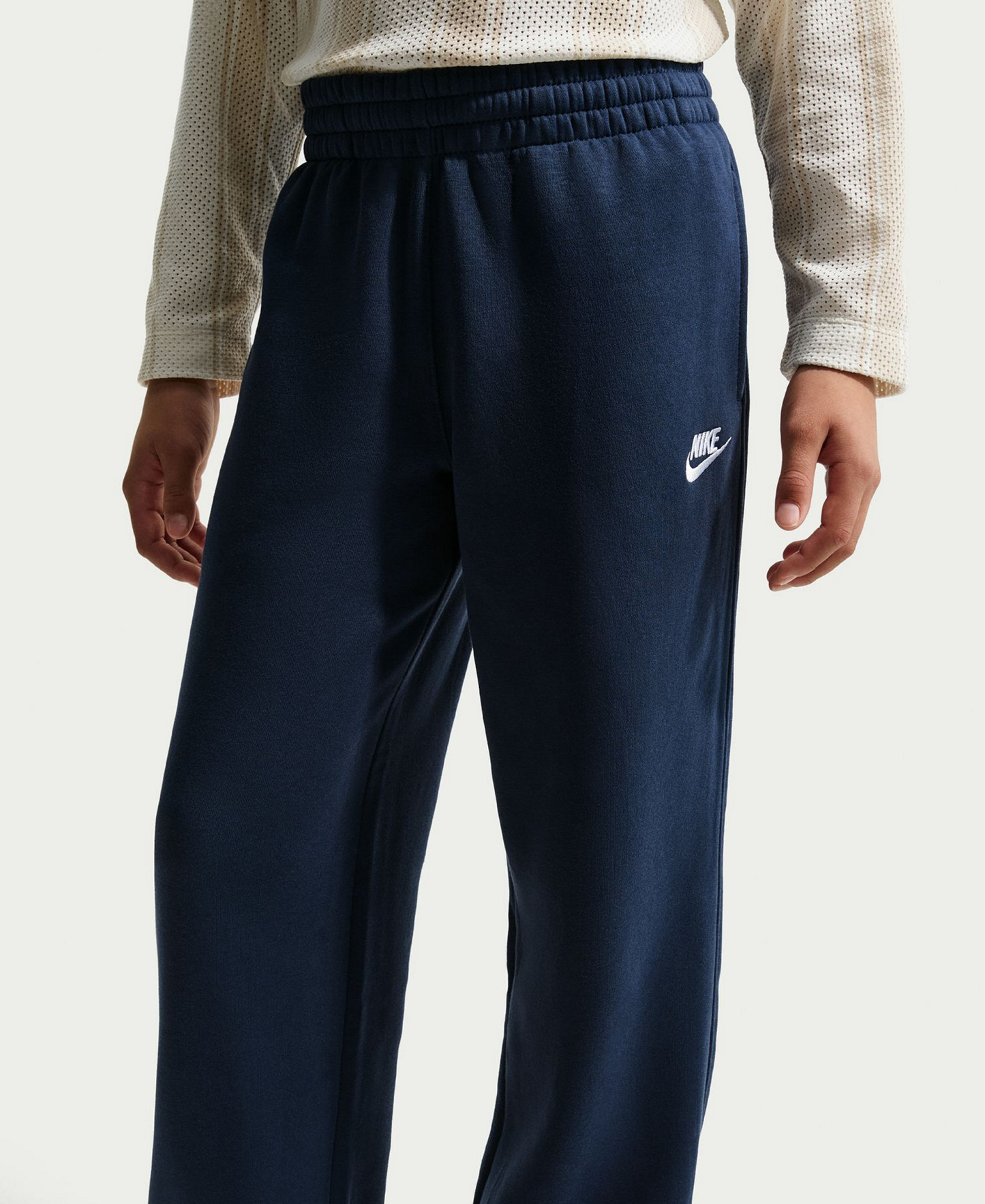 Nike Girls' and Boys' 7-20 Sportswear Loose Open-Hem Pants - Mnnavy/whi