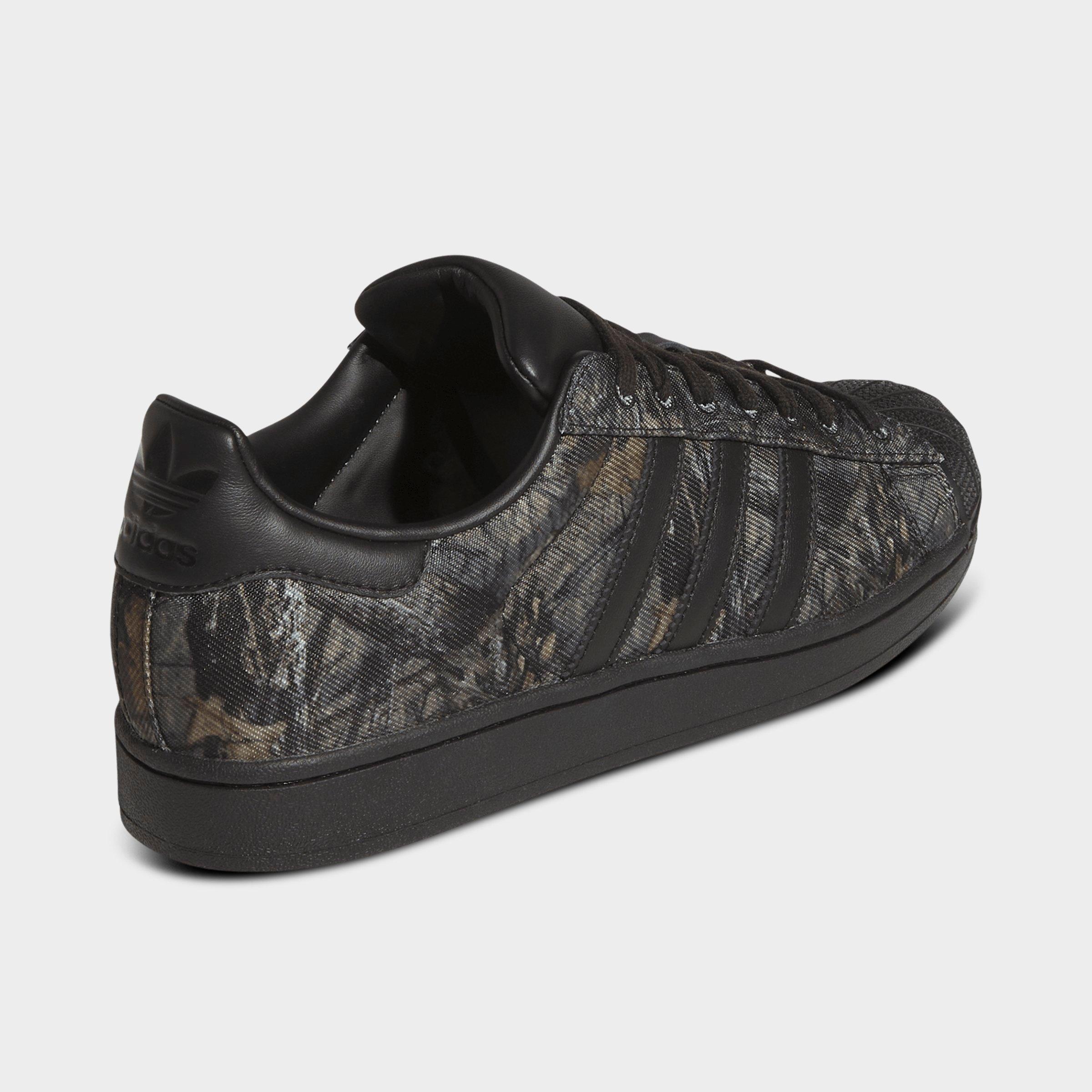 Men's adidas Originals Superstar II Casual Shoes - Part 2 - Core Black/Khaki/Gum - Back view