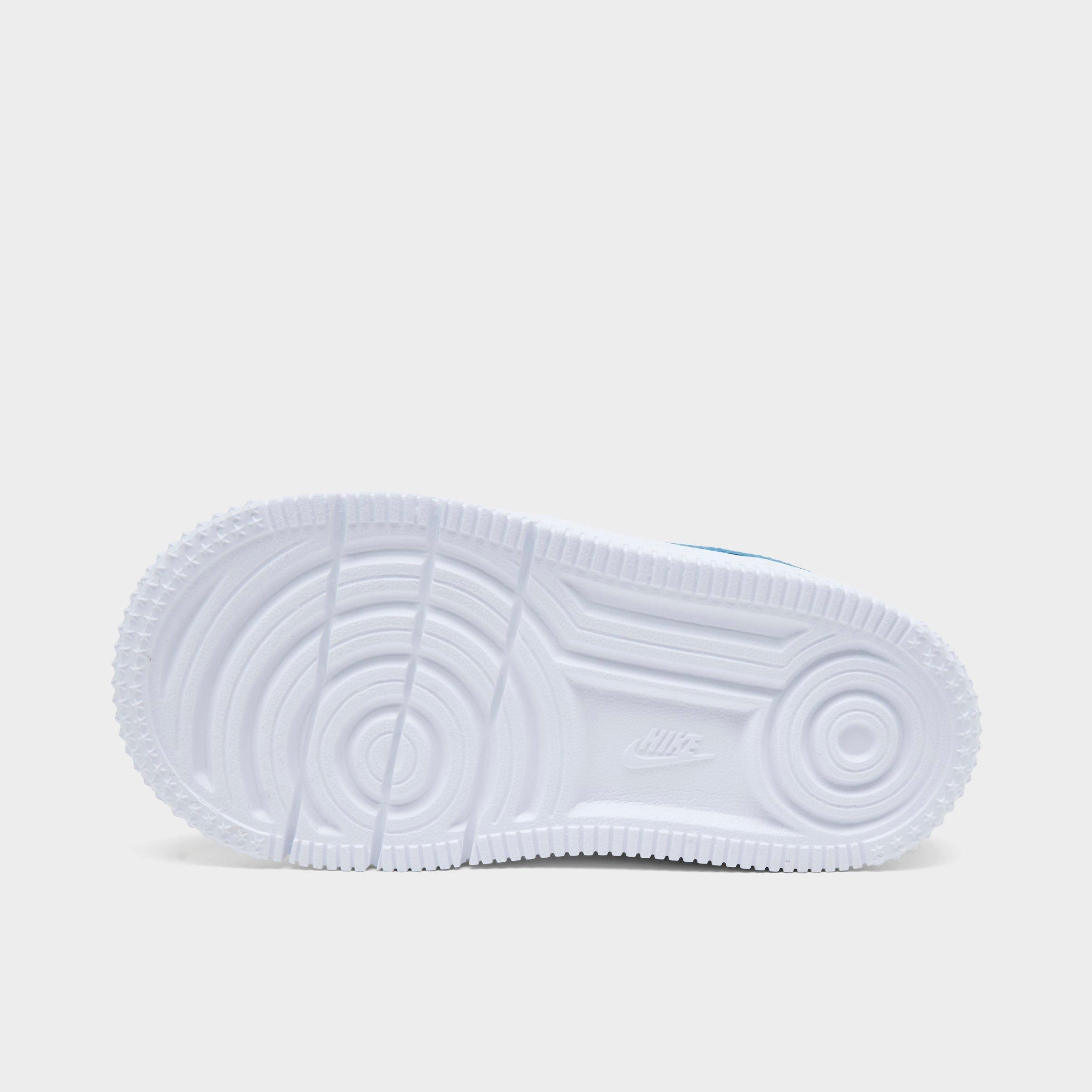 Infant and Kids' Toddler Nithtke Force 1 Low Casual Shoes - Part 1 - Black/Court Blue/White/Dutch Blue - Bottom view