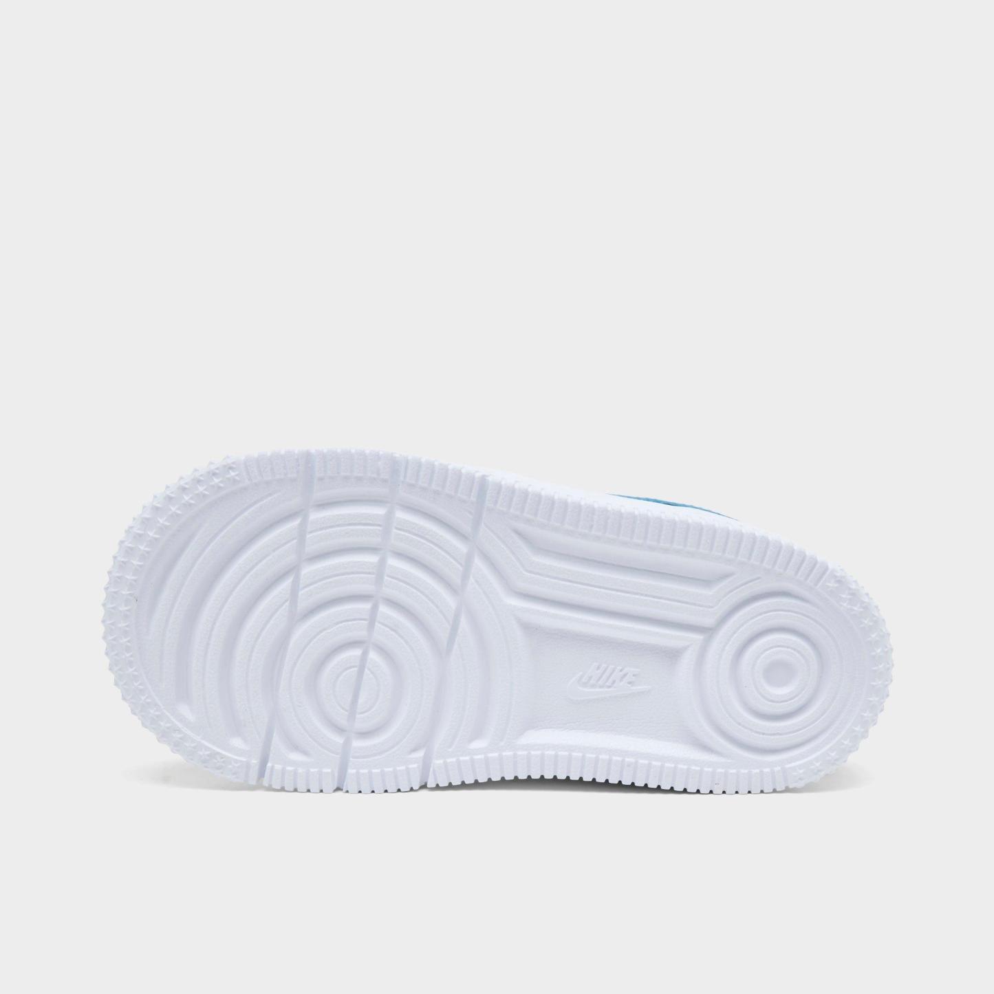 Infant and Kids' Toddler Nithtke Force 1 Low Casual Shoes - Part 1 - Black/Court Blue/White/Dutch Blue - Bottom view