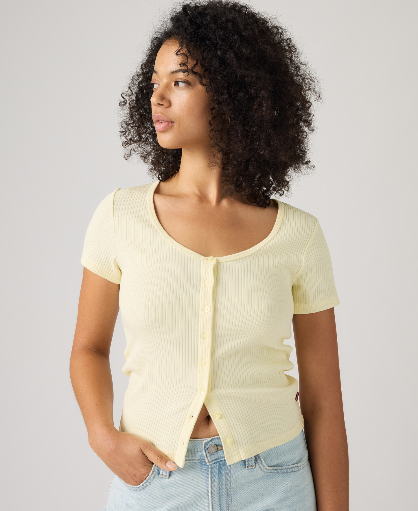 Levi's Women's Austen Button-Up Short-Sleeve Top - Pear Sorbet
