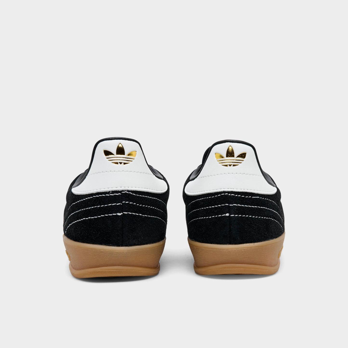 Men's adidas Originals Gazelle Indoor Casual Shoes - Core Black/Better Scarlet/Gum - Back view