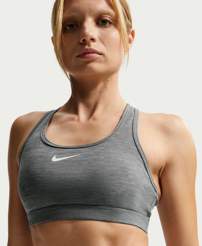 Nike Women's Pro 365 5" Mid-Rise Shorts - Smoke Gray Heather/black/white