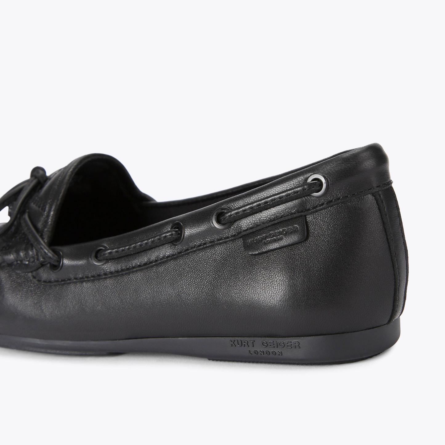 Kurt Geiger London Eagle Moccasin Drench Flat - Black - view 4