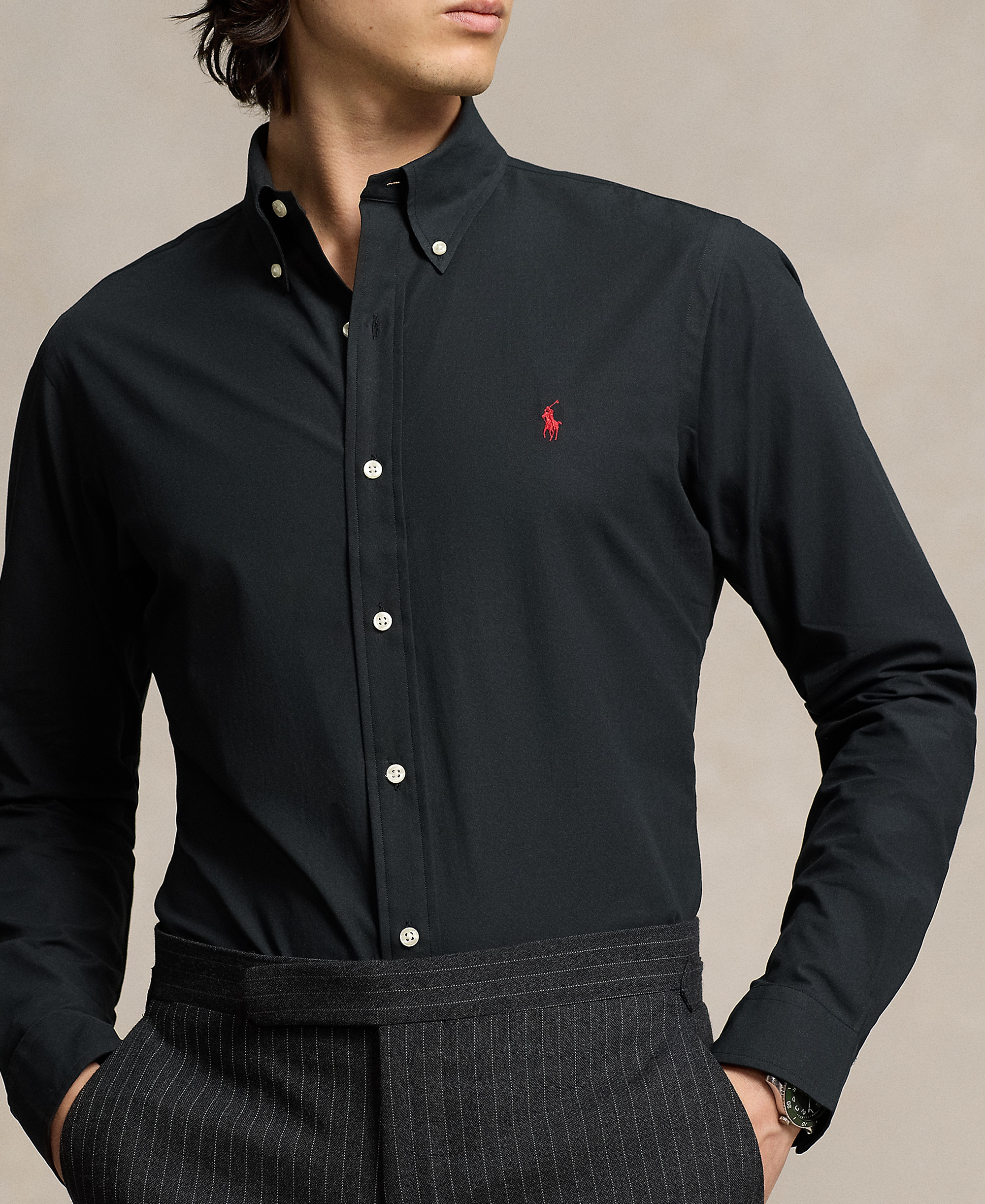 Polo Ralph Lauren Men's Stretch Poplin Shirt - Polo Black