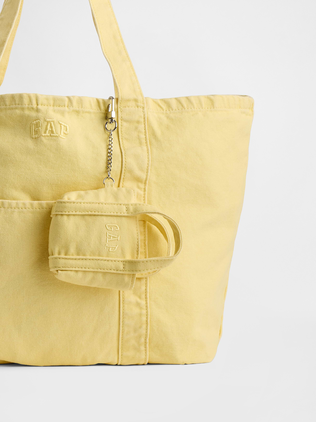 Logo Tote Bag Charm - Havana yellow