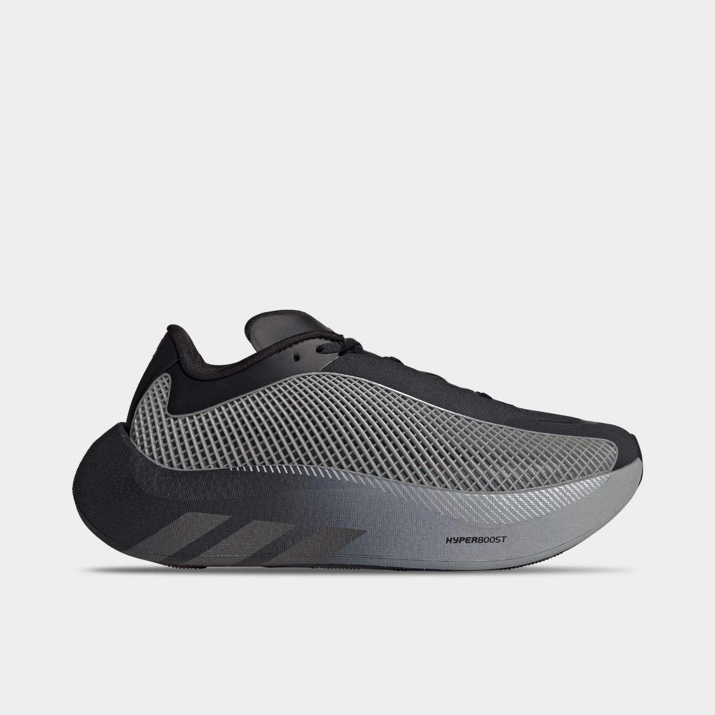 Men's adidas Originals HYPERBOOST EPHR Casual Shoes - Core Black/Solar Red/Silver Metallic - Left shoe facing left. Outside of the shoe.
