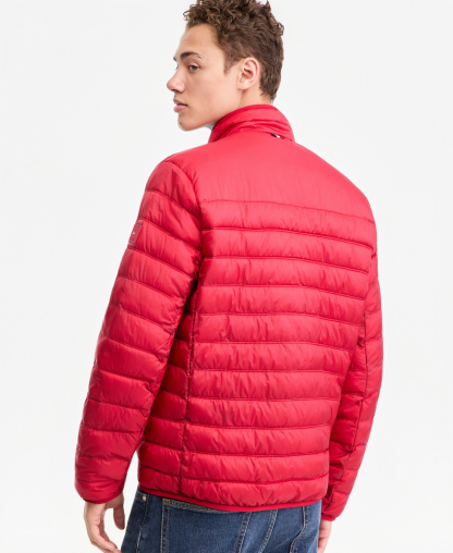 Tommy Hilfiger Men's Unhooded Packable Jacket - Red