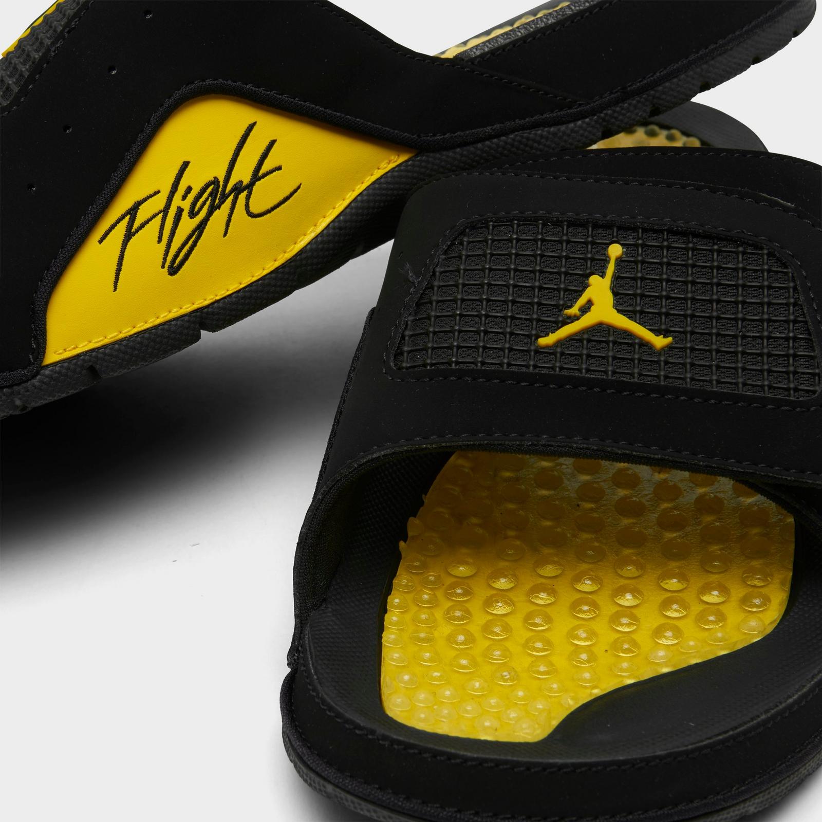 Men's Jordan Hydro 4 Retro Slide Sandals - Black/Tour Yellow - view 3