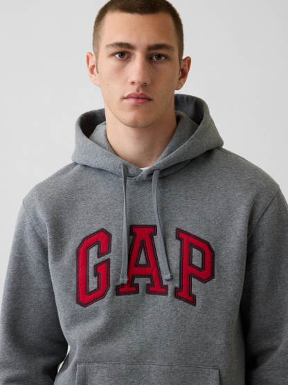 Adult VintageSoft Arch Logo Hoodie - Charcoal grey