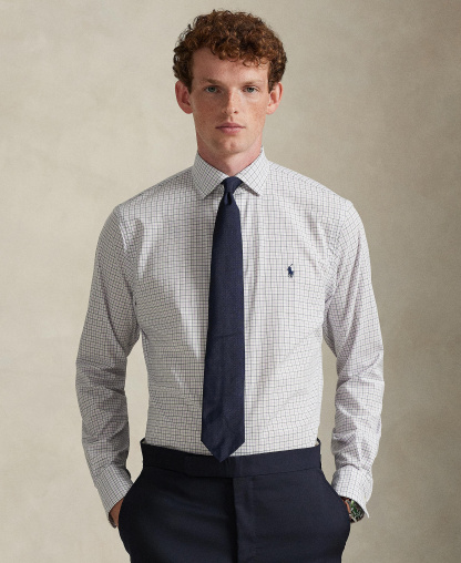 Polo Ralph Lauren Men's Slim-Fit Stretch Shirt - White Lavender Multi