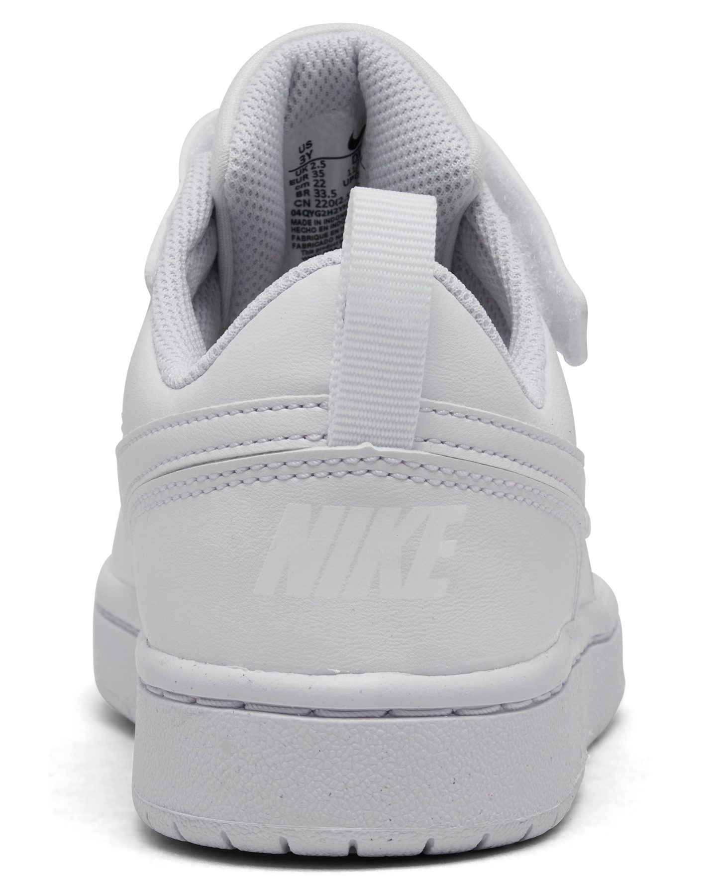 Nike Little Kids Court Borough Low Recraft Adjustable Strap Casual Sneakers From Finish Line - White
