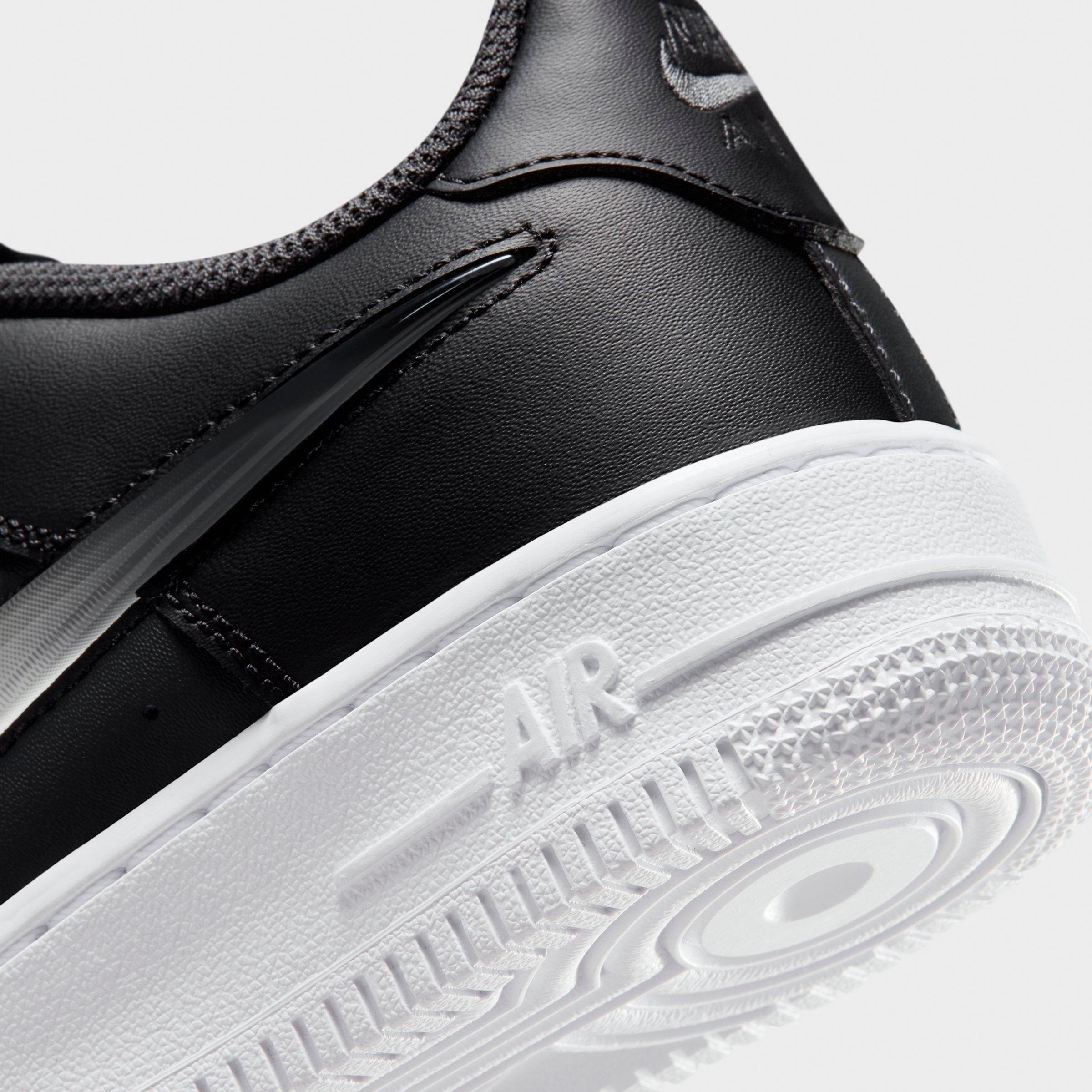 Big Kids' Nithtke Air Force 1 Low Casual Shoes - Dark Smoke Grey/Black/White/Vast Grey - Detail shot