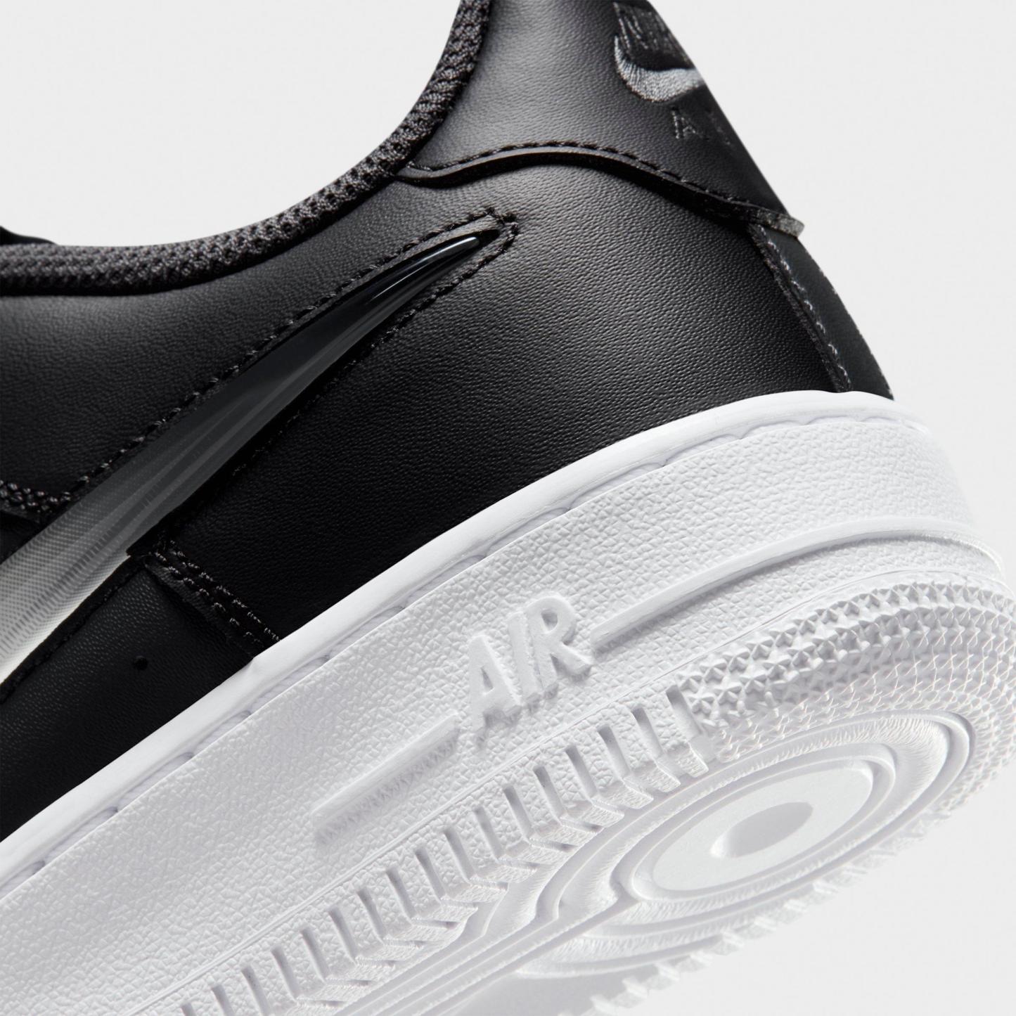 Big Kids' Nithtke Air Force 1 Low Casual Shoes - Dark Smoke Grey/Black/White/Vast Grey - Detail shot