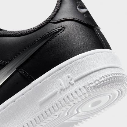 Big Kids' Nithtke Air Force 1 Low Casual Shoes - Dark Smoke Grey/Black/White/Vast Grey - Detail shot