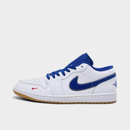 Men's Air Jordan Retro 1 Low SE Casual Shoes - White/Old Royal/Gum Yellow/University Red - view 1