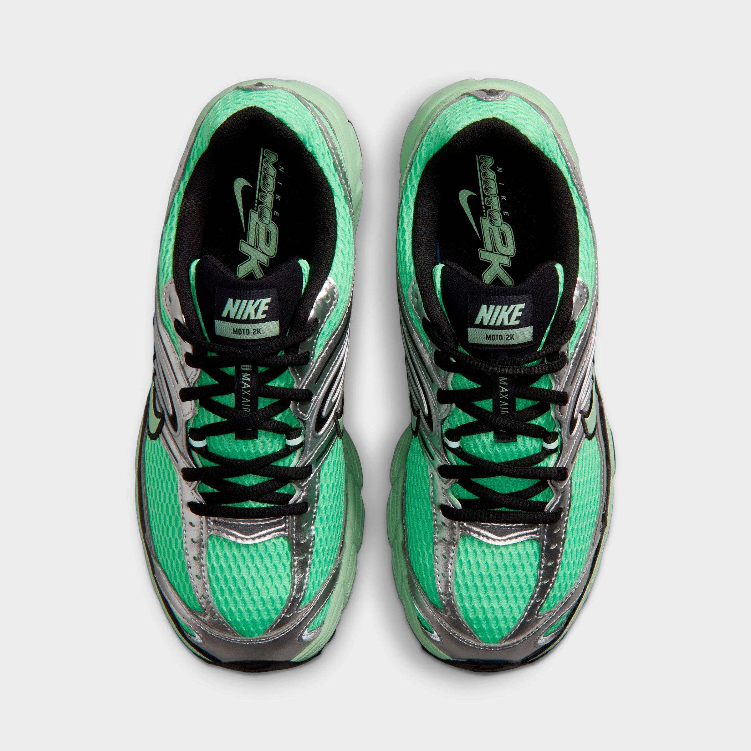 Women's Nithtke Air Max Moto 2K Casual Shoes - Part 4 - Illusion Green/Metallic Silver/Black/Cucumber Calm - Top view