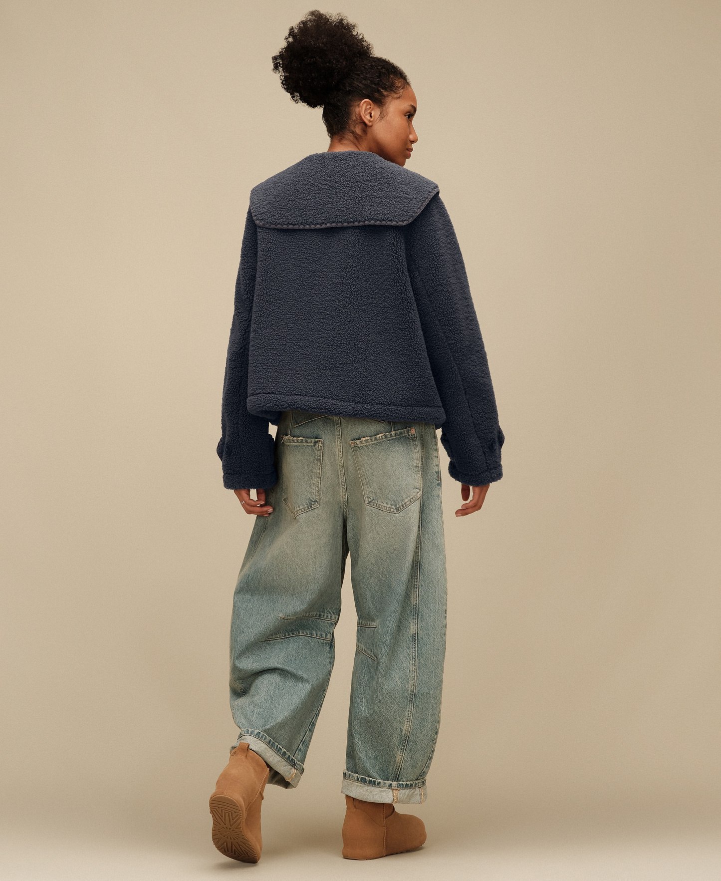 UGG Women's Nikia Relaxed-Fit Collared Neck Jacket - Eve Blue