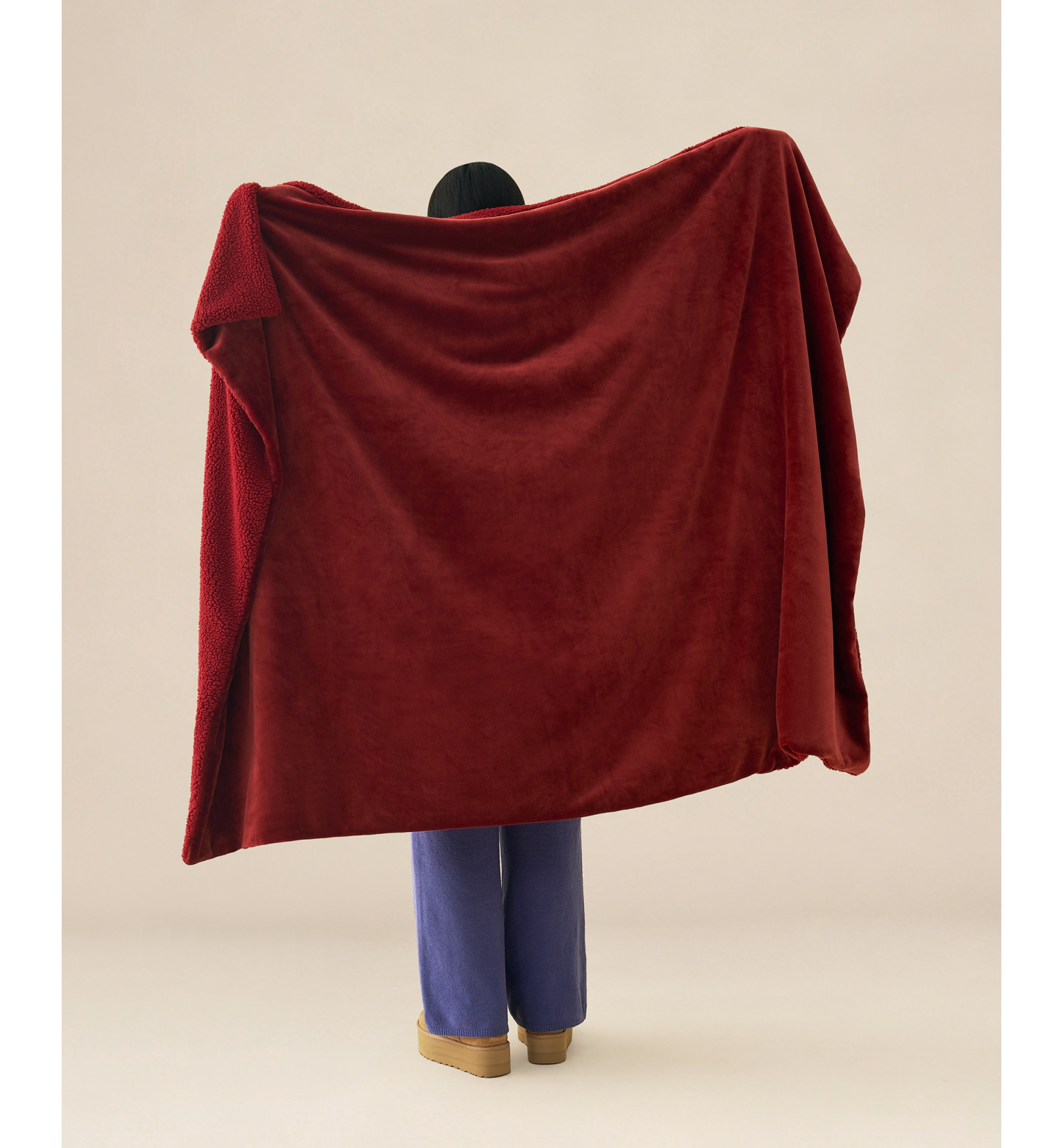 UGG® Avery Reversible Throw, 50" x 70" - Coffee Berry